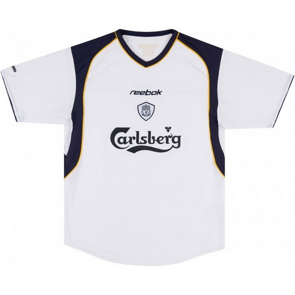 Camiseta Liverpool Replica Segunda Ropa Retro 2001 2003 Blanco